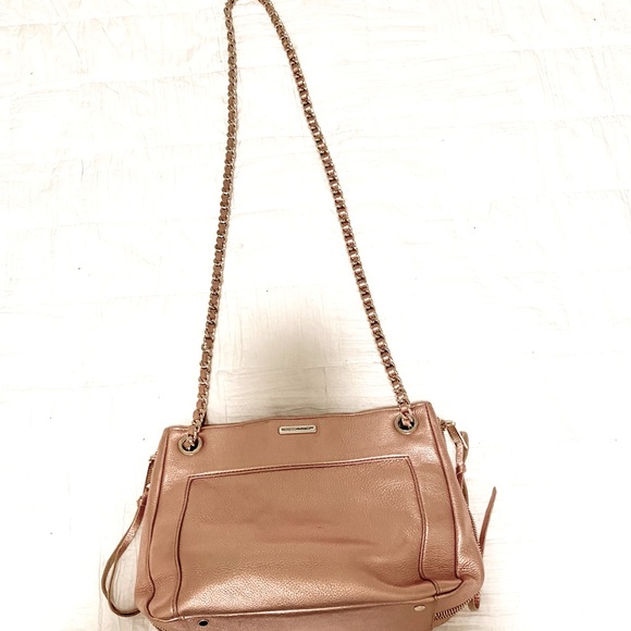 Metallic Rose Gold Rebecca Minkoff Handbag - Picture 8 of 9